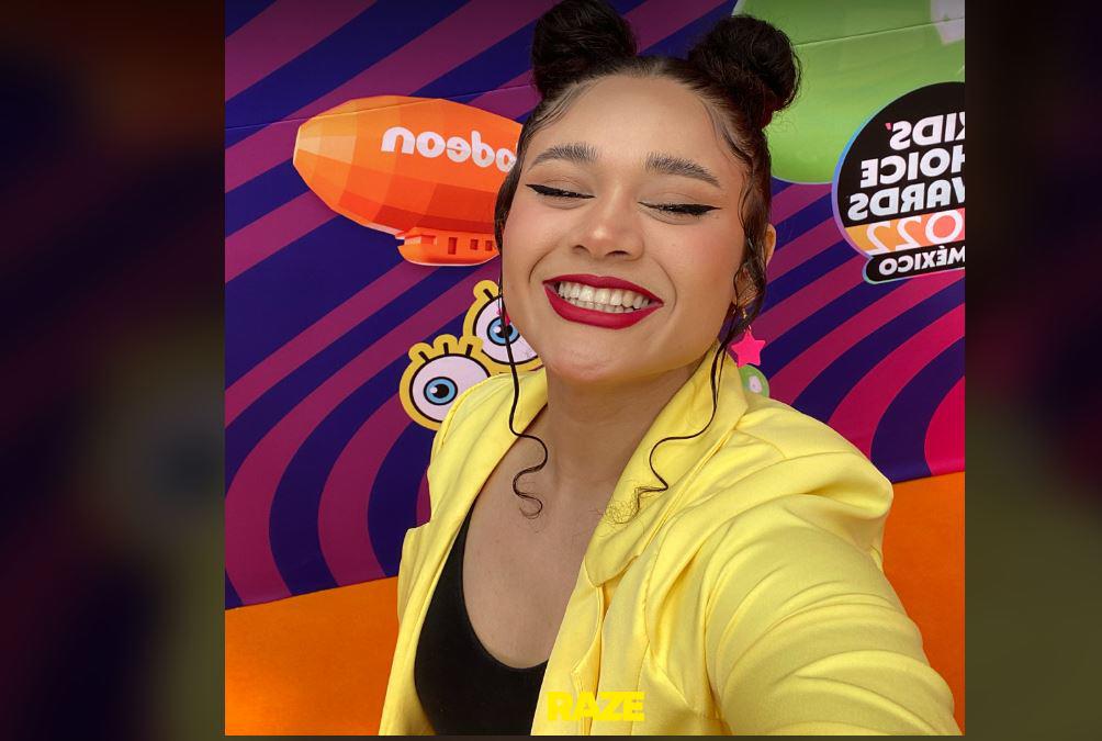 La catracha Cesia Sáenz en los Kids’ Choice Awards México 2022.