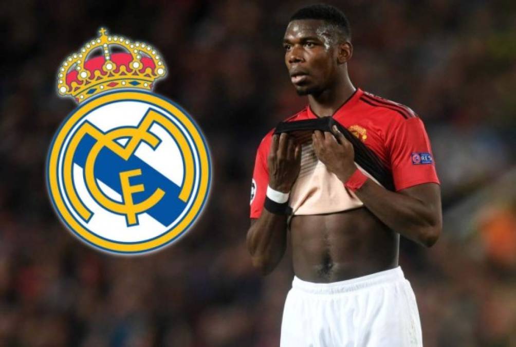 Pogba podría llegar al Real Marid a través un mega canje con el Manchester United. Según el periódico británico The Sun, el club blanco tiene planeado ofrecer cuatro de sus futbolistas a cambio del volante galo.