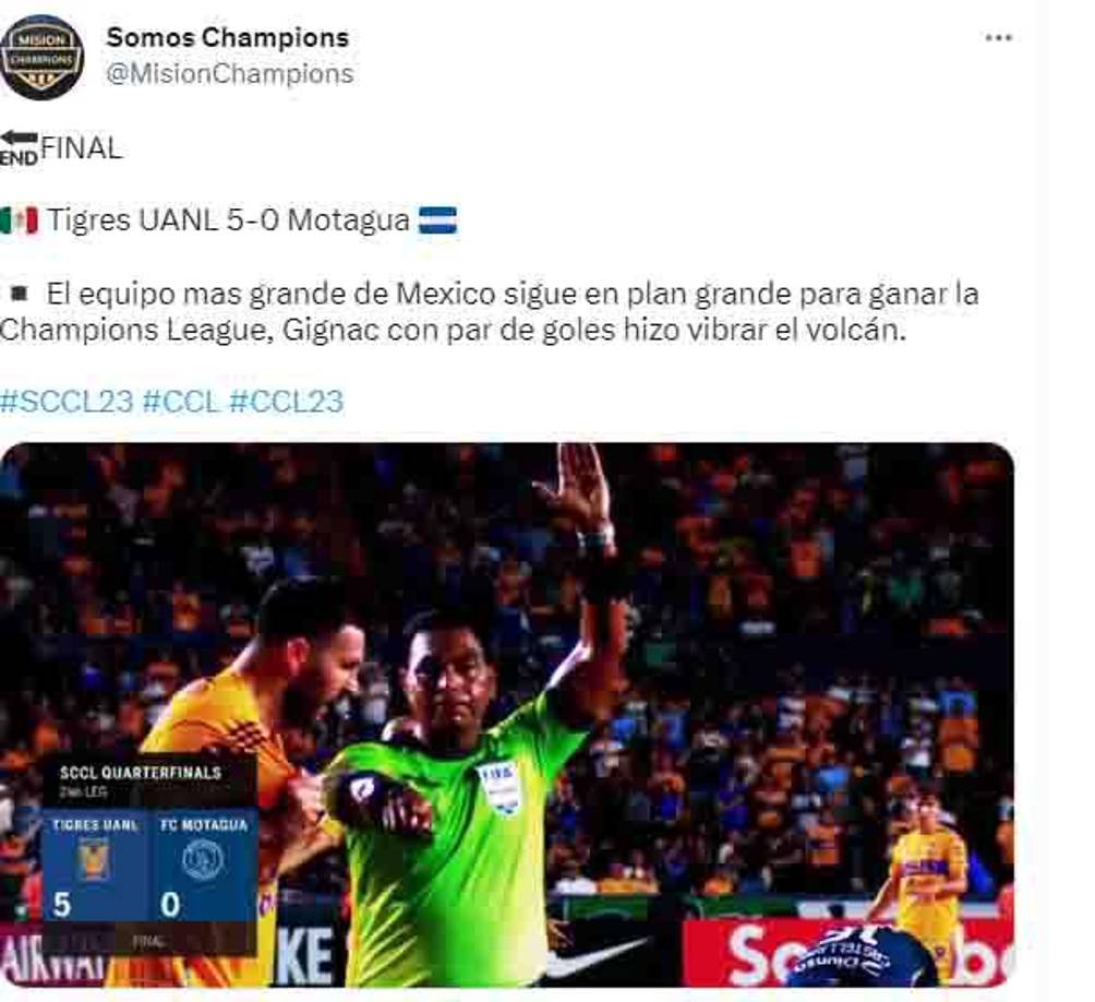 Sin piedad: Esto dicen en México tras paliza de Tigres al Motagua
