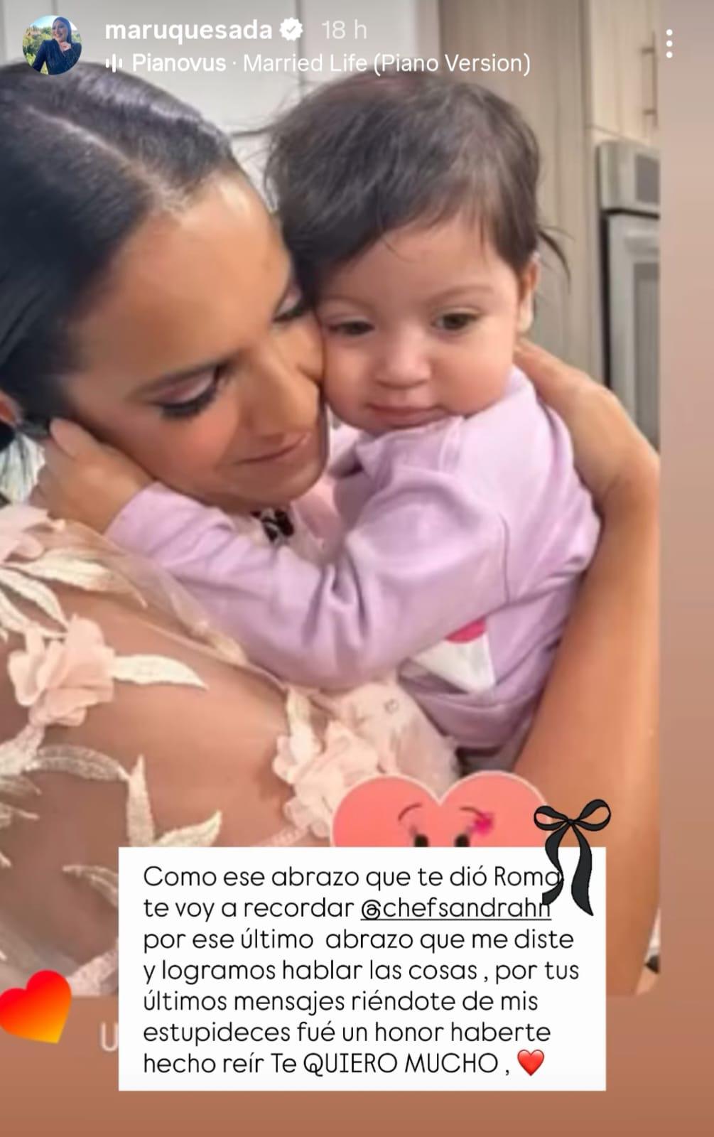 Amigos y colegas se despiden en redes de la Chef Sandra