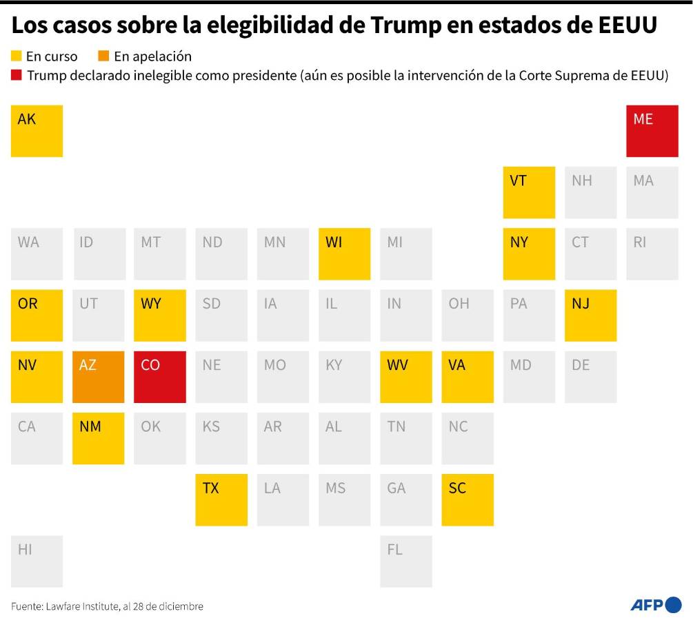 Maine se convierte en el segundo estado en expulsar a Trump de elecciones