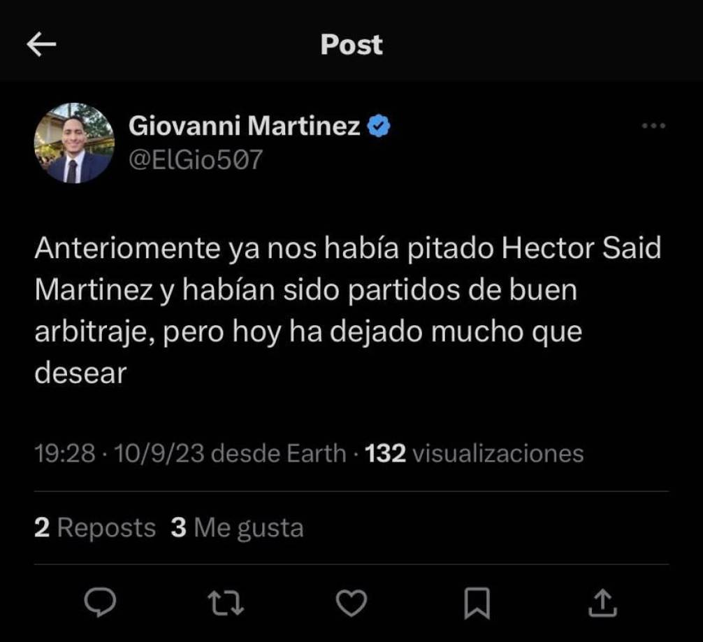 Aficionados de Panamá también dejaron su malestar via Twitter con lo realizado por el hondureño.