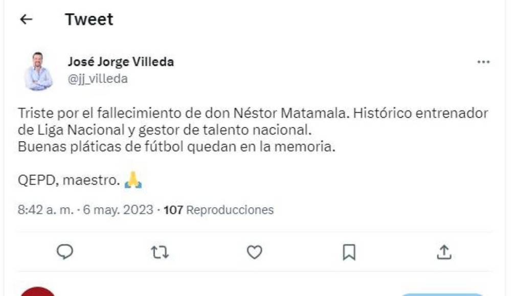José Jorge Villeda, comentarista deportivo: “Buenas pláticas de fútbol quedan en la memoria”.