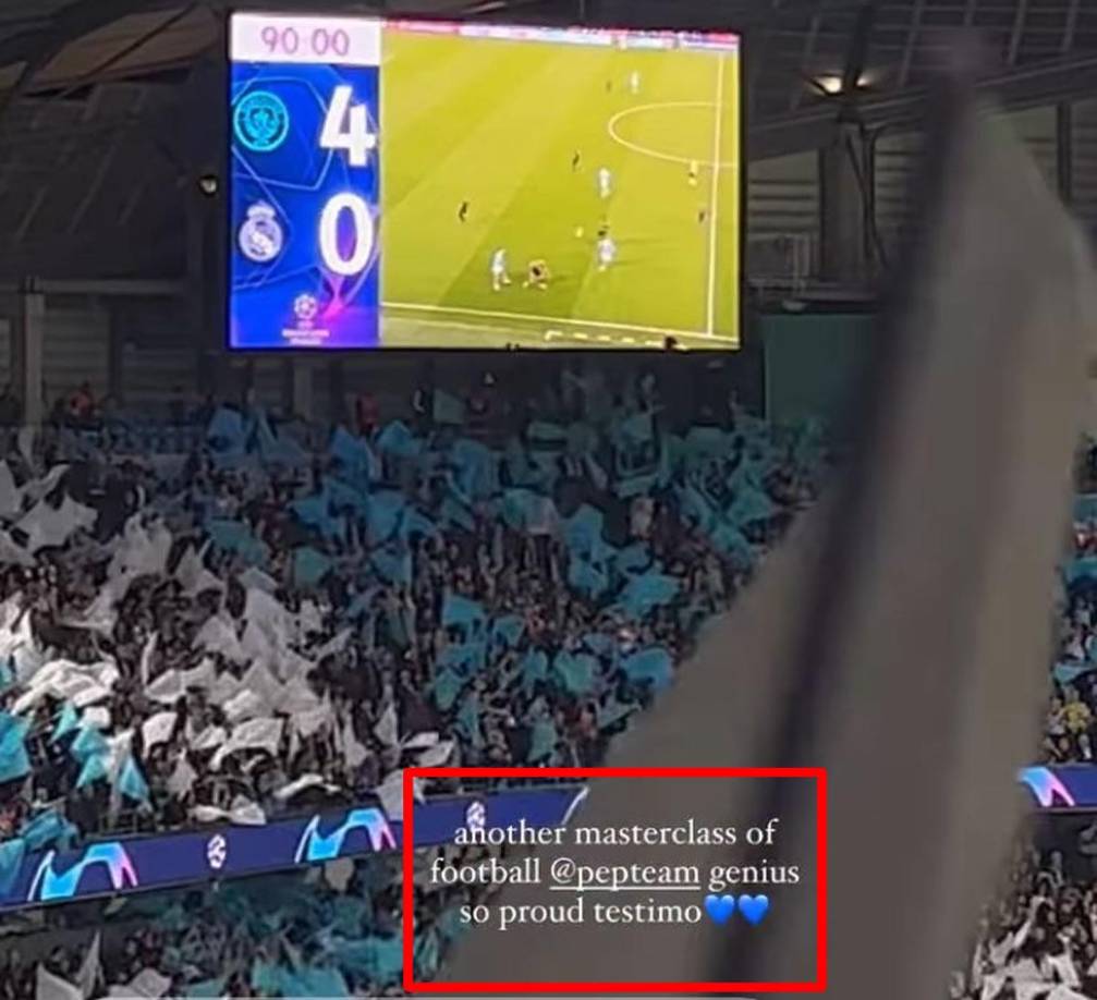 “Otra masterclass de fútbol. Estoy muy orgullosa de ti”, estas fueron las palabras de la hija de Guardiola, que algunos también han calificado como una especie de recado a Carlo Ancelotti y a aquellos que habían criticado al entrenador catalán por no ganar grandes partidos.