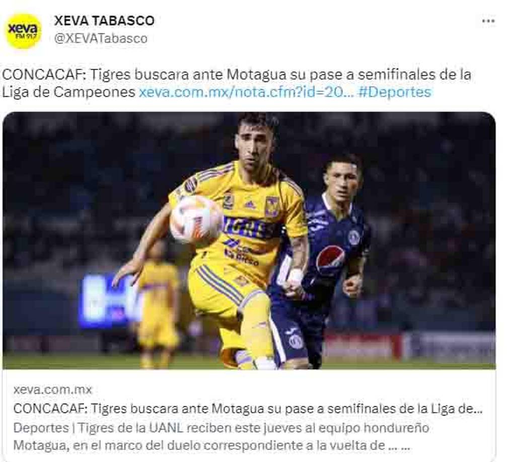 Prensa mexicana espera que los Tigres logren clasificar a semifinales de la Liga de Campeones de Concacaf.