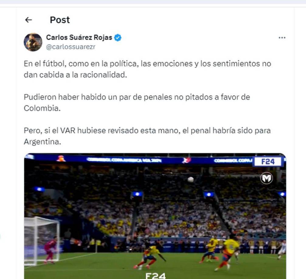 Periodistas reaccionaron molestos por los penales que supuestamente no le sancionaron a Colombia.