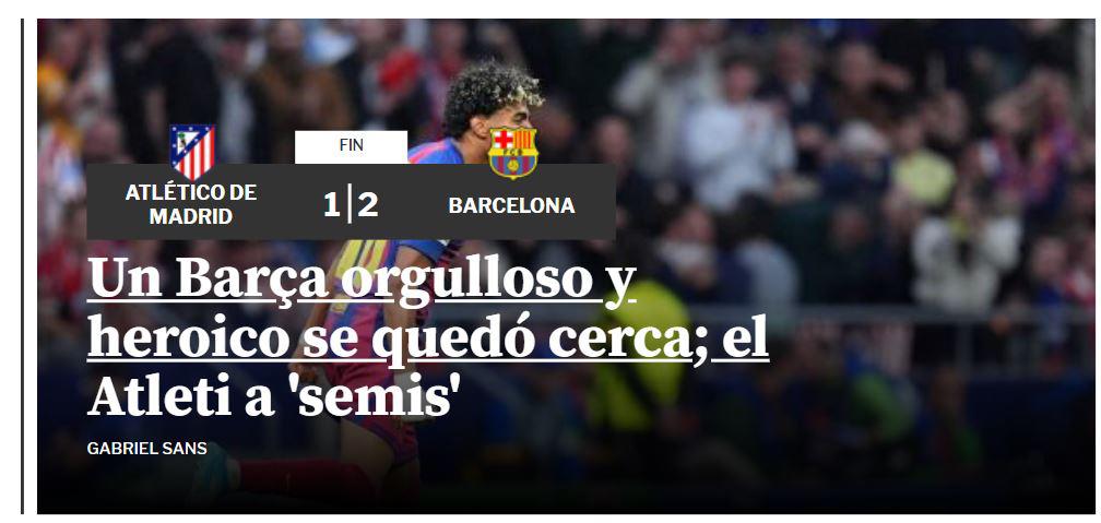 Atlético se burla e indignación en Barcelona: No nos han dejado ganar