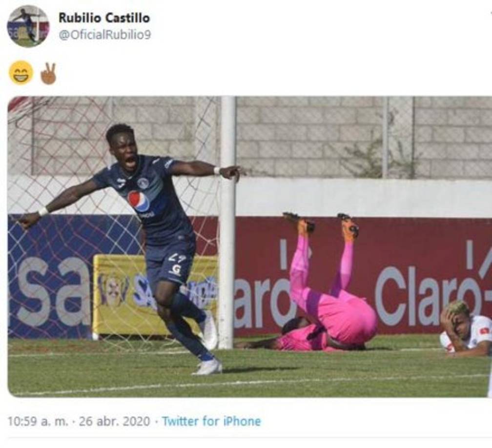 En el último clásico entre Motagua vs Olimpia, los azules golearon 4-1 al cuadro albo en el estadio Carlos Miranda de Comayagua y Rubilio Castillo se hizo presente en el marcador. El goleador ha compartido en varias ocasiones esta foto.