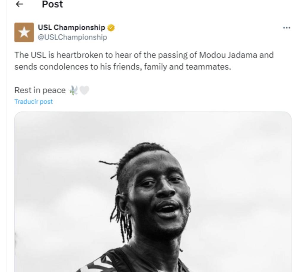 En Estados Unidos hay consternación ya que Modou pasó por diversos clubes.
