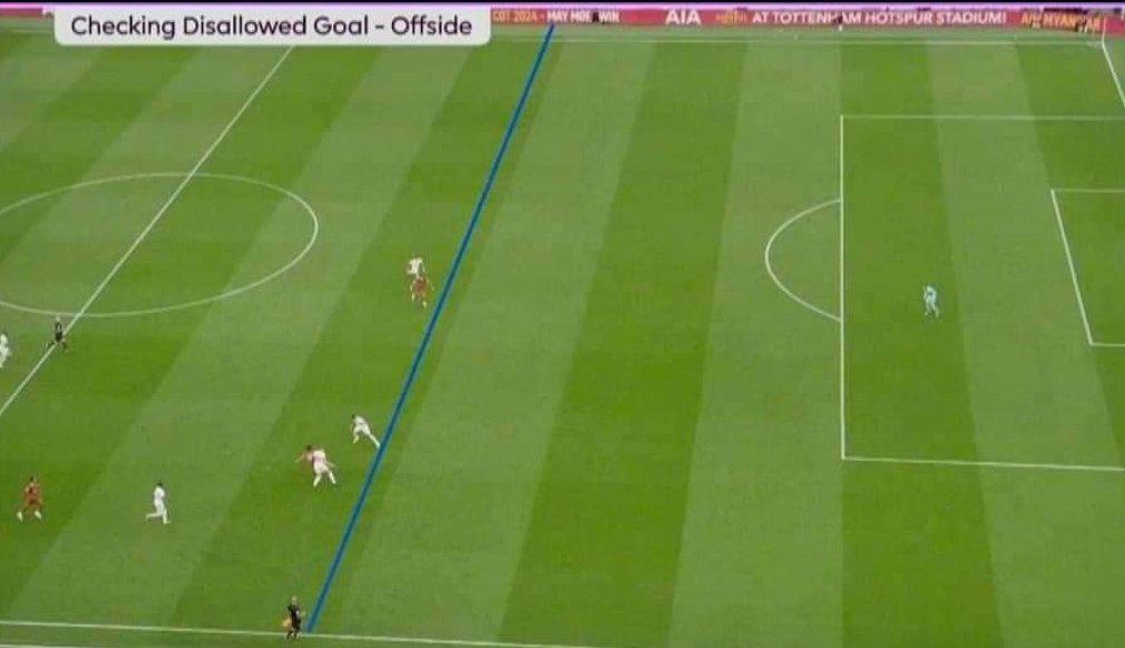 Polémica: Luis Díaz estaba perfectamente habilitado, pero se marcó un fuera de juego que no existía.