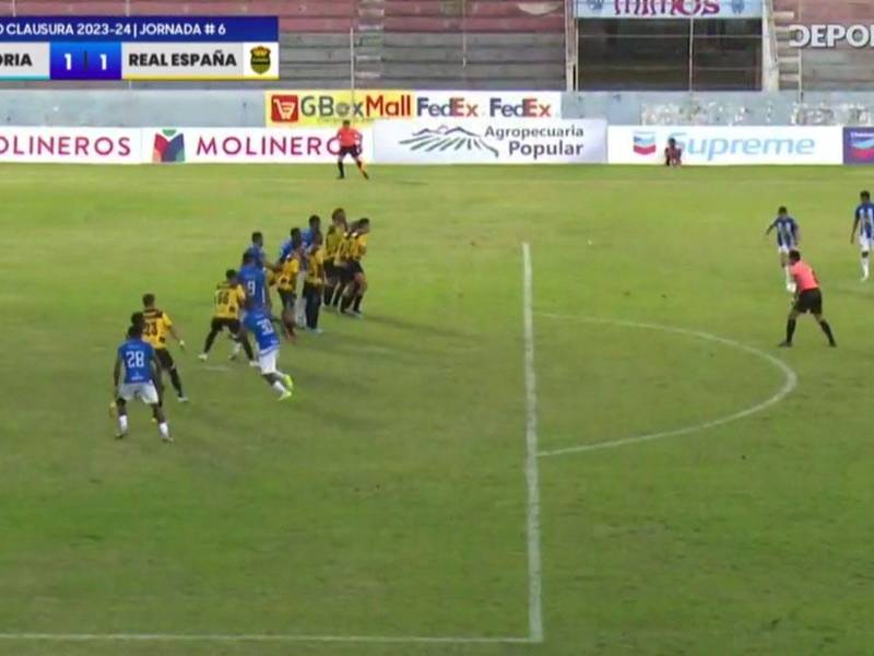 Victoria vs Real España: El impresionante gol de tiro libre en La Ceiba