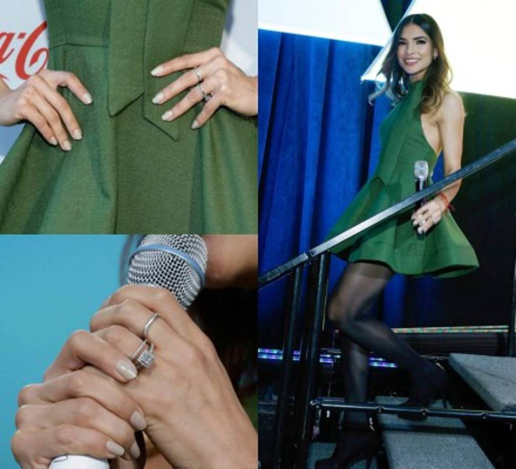 La bella conductora y modelo lució radiante.