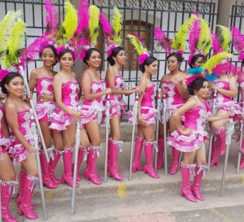 Otro pelotón de las hermosas palillonas de Danlí, El Paraíso.