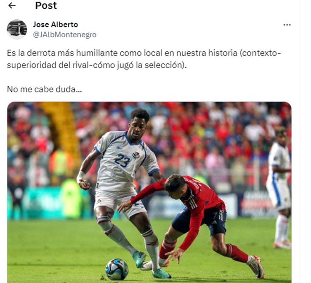 Los ticos señalan que es la derrota más humillante como local en la historia. 