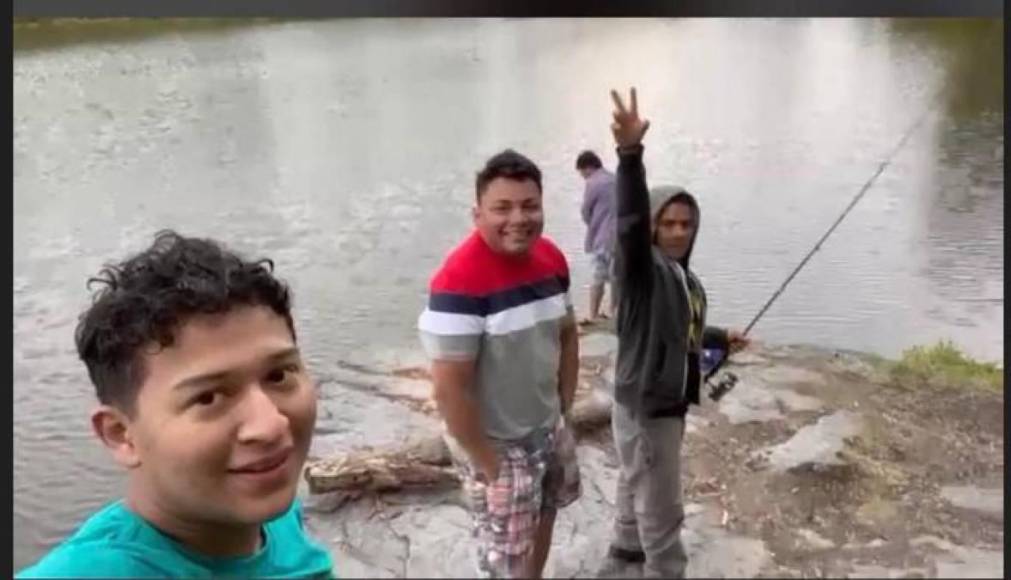 El 29 de junio Marvin y un grupo de amigos se fue a pescar al lago Nockamixon. Foto del trágico día de su muerte.