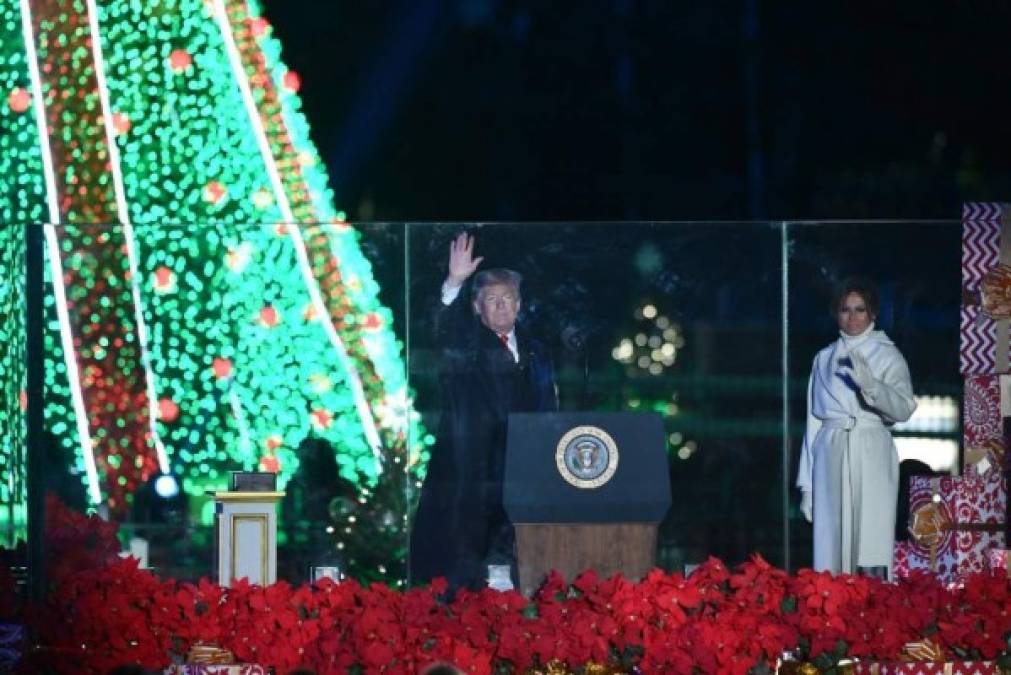 En su discurso Trump dijo. 'Esto son los Estados Unidos. Somos los mejores del mundo y nadie está ni siquiera cerca'.