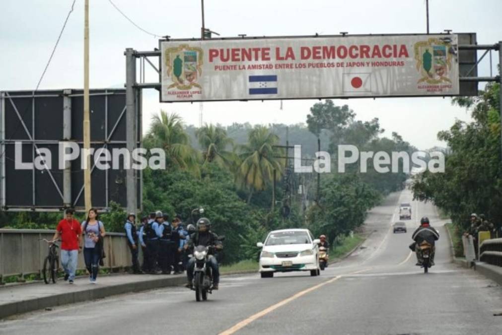 El Puente de La Democracia en El Progreso, Yoro.