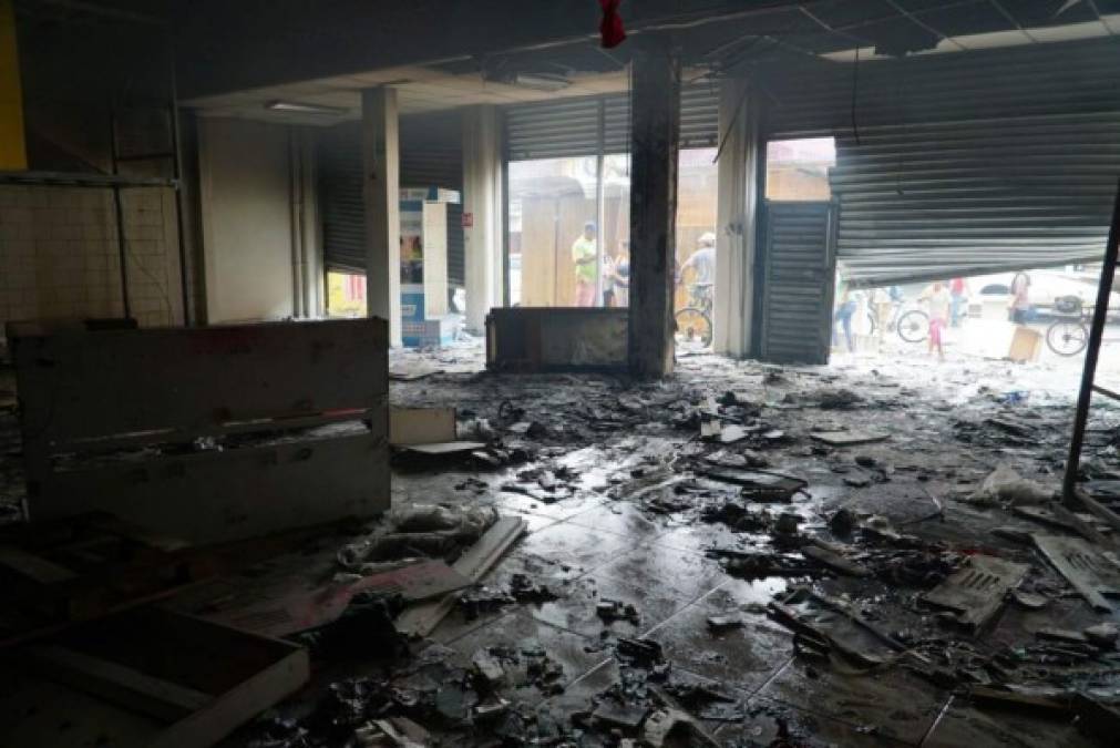 Imágenes: Estos son los estragos tras saqueos en San Pedro Sula