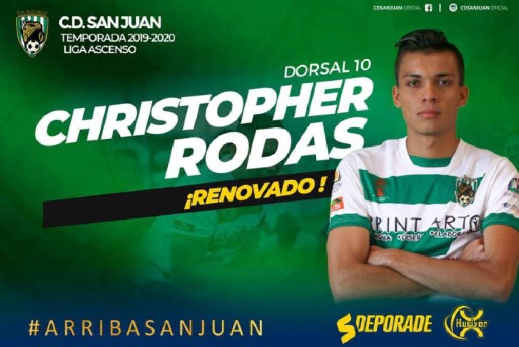 Christopher Rodas : El Club Deportivo San Juan de la Liga de Ascenso anunció la renovación del futbolista.