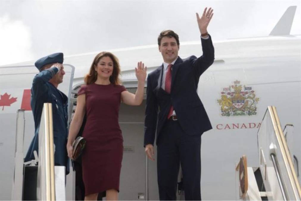 El primer ministro de Canadá, Justin Trudea y su esposa Sophie Gregoire llegaron hace unas horas a Buenos Aires.