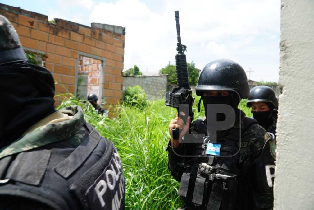 Operativo termina en tiroteo entre policías y pandilleros en la Col. La Unión de San Pedro Sula (Fotos)