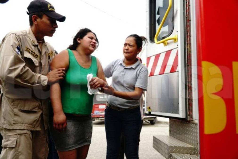 Gloria Jessenia Mejía (de 17), quien tenía dos meses de embarazo, perdió al bebé.