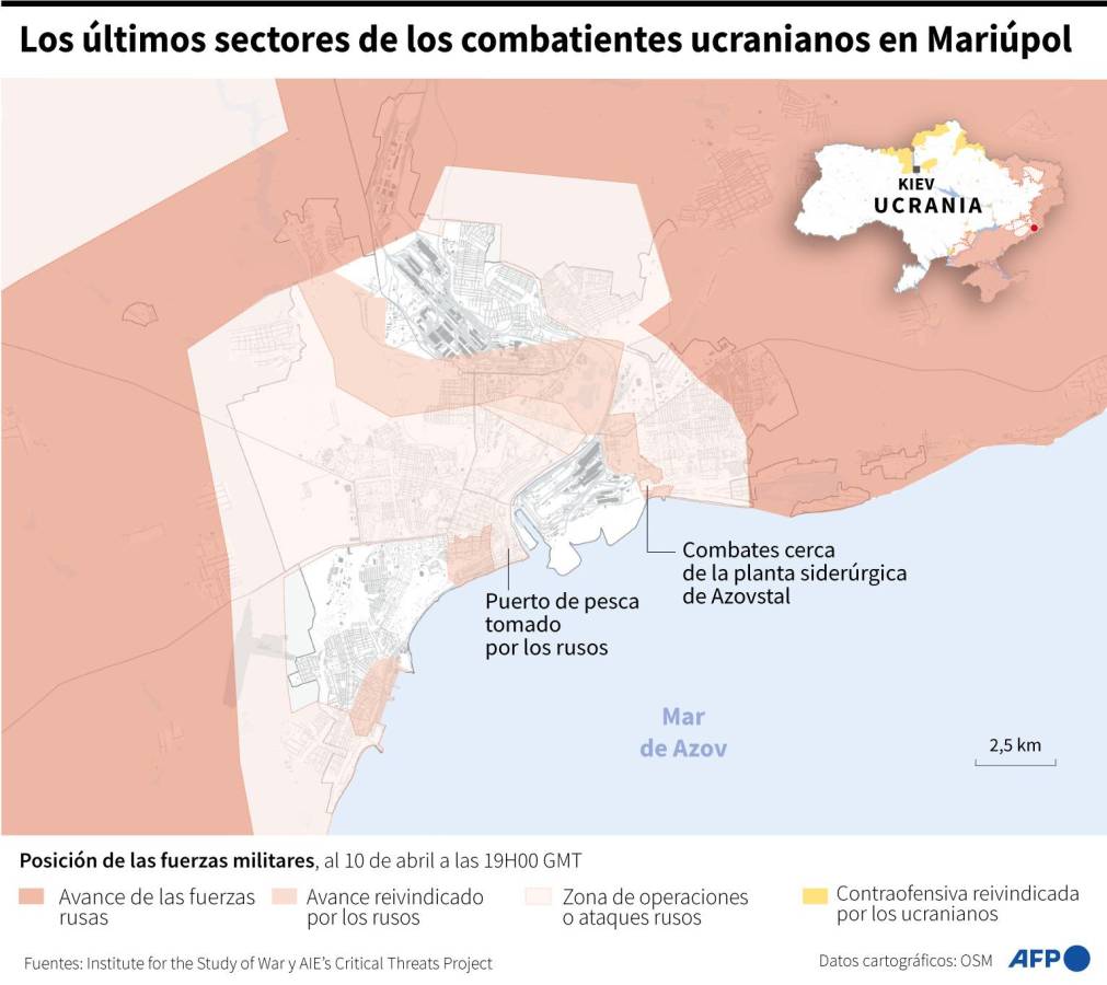 Ucrania teme la caída de Mariúpol y se prepara para una ofensiva rusa en el este