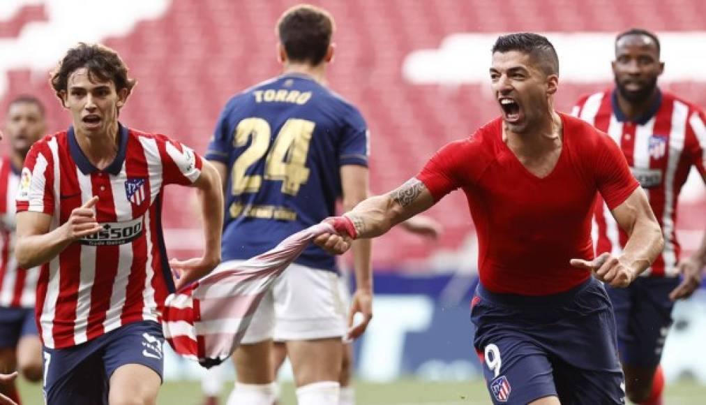Pocos minutos después, Luis Suárez marcó el gol del triunfo del Atlético y lo gritó con euforia.