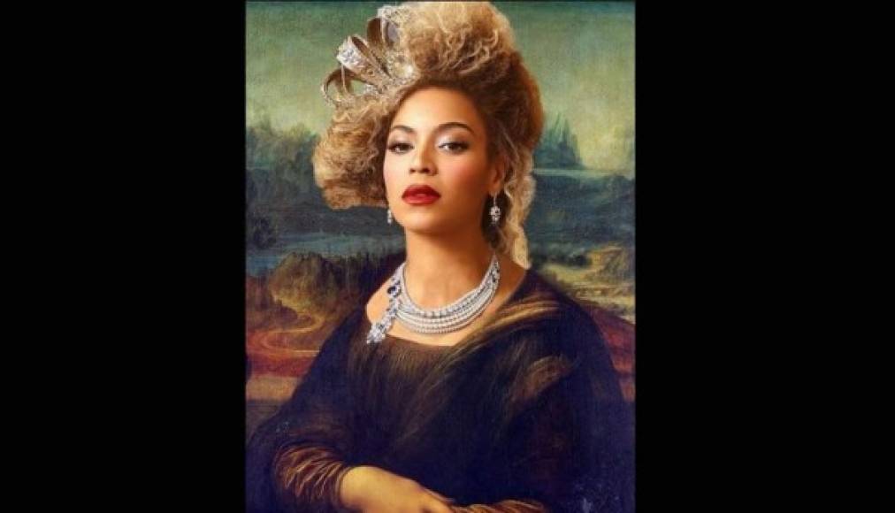 Éste es el retrato de Beyoncé al estilo de la Mona Lisa.