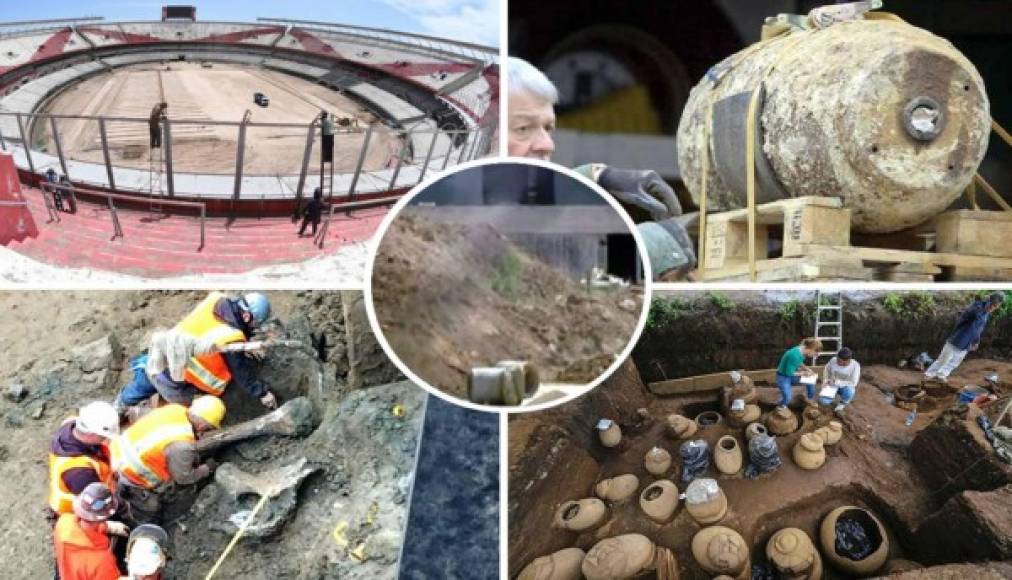 Repasamos algunos de los hallazgos más sorprendentes que han sucedido mientras se realizan obras de reparación o construcción en los estadios del mundo.