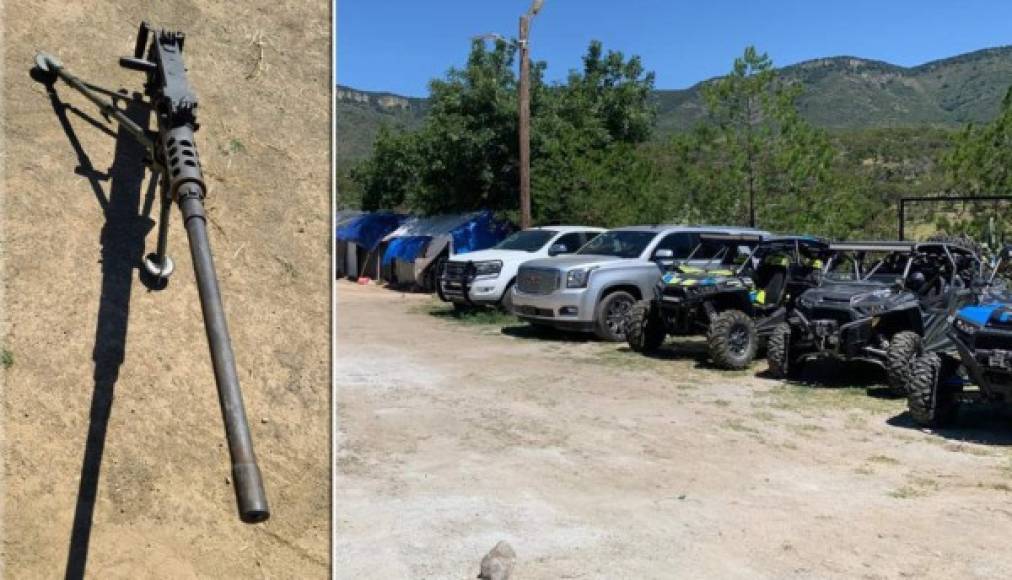 Elementos de la Guardia Nacional y la Policía Federal Ministerial catearon el racho y decomisaron un fuerte arsenal, además de animales de granja y varios vehículos.