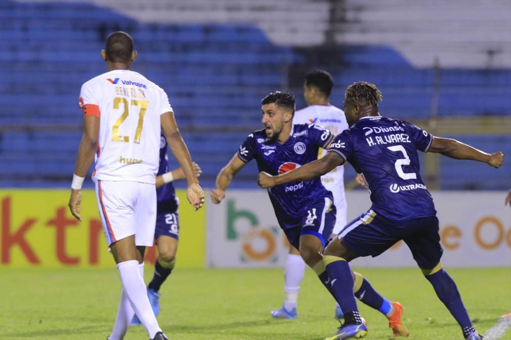 Lucas Campana puso en ventaja al Motagua a los 27 minutos del primer tiempo.