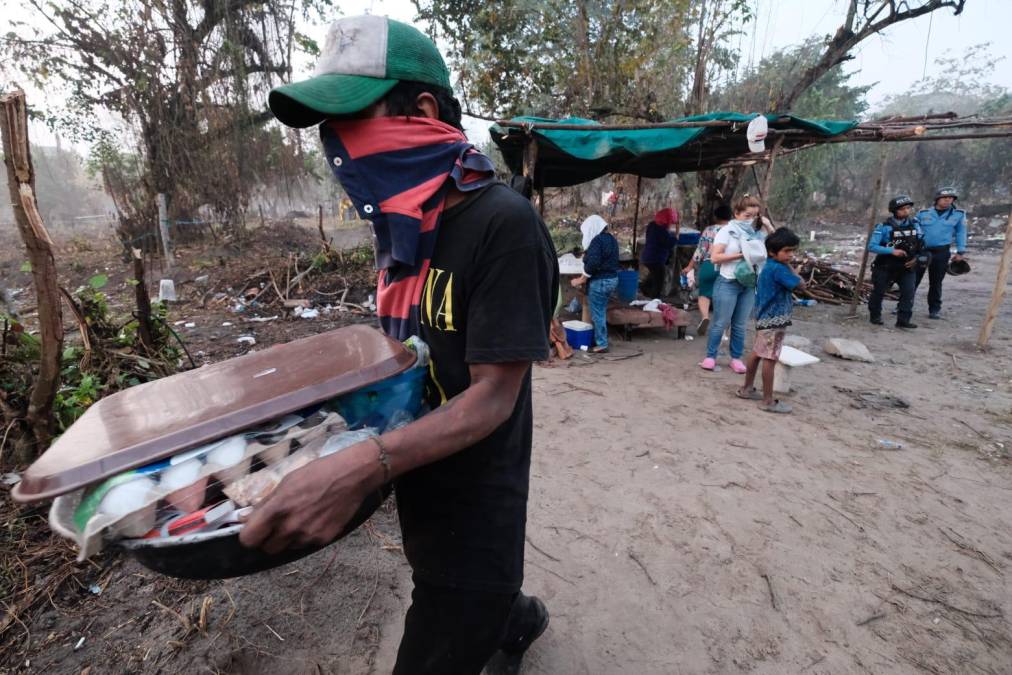 Enorme despliegue policial para desalojar a invasores de acuífero en San Pedro Sula