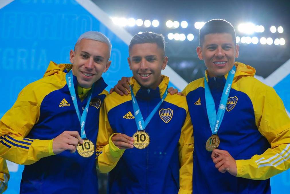 Las medallas que recibieron los jugadores de Boca por ganar la Copa Maradona.