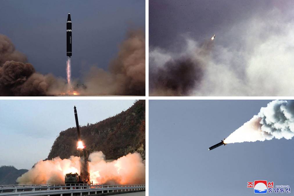 El régimen de Kim Jong Un difundió varias imágenes en las que muestran sus lanzamientos de misiles.