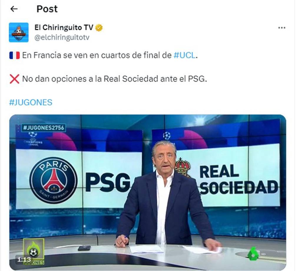 Mucho optimismo hay en el PSG tras conocer que enfrentará a la Real Sociedad.