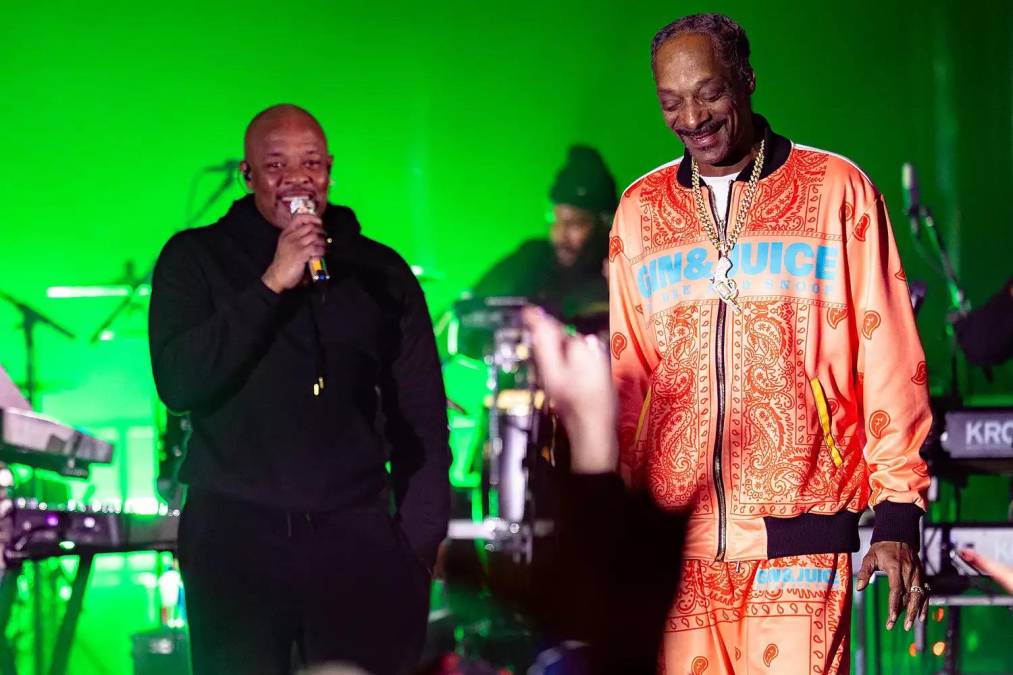 Dr. Dre y Snoop Dog formaron parte de la rumba.