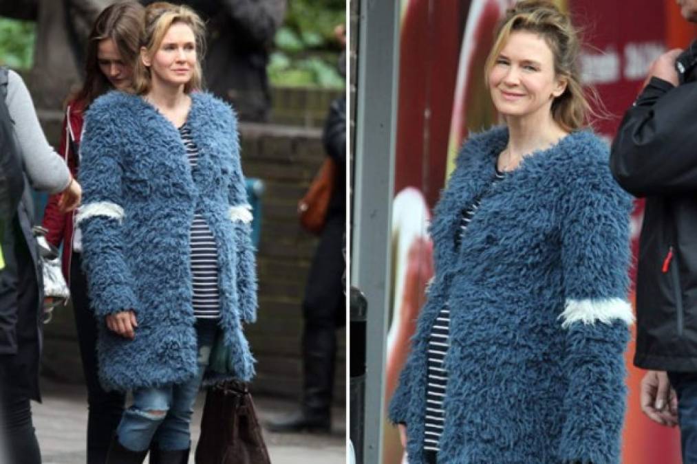 Reneé Zellweger luce hermosa en su papel como futura mamá.