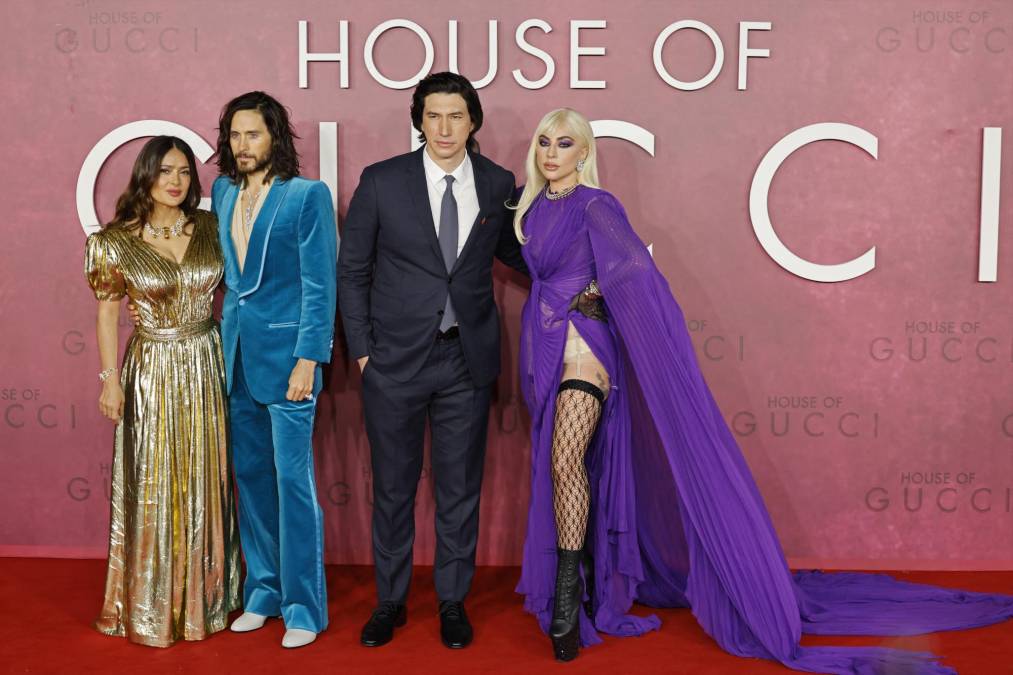 Salma Hayek, Jared Leto, Adam Driver y Lady Gaga forman parte del elenco de 'House of Gucci'. 
