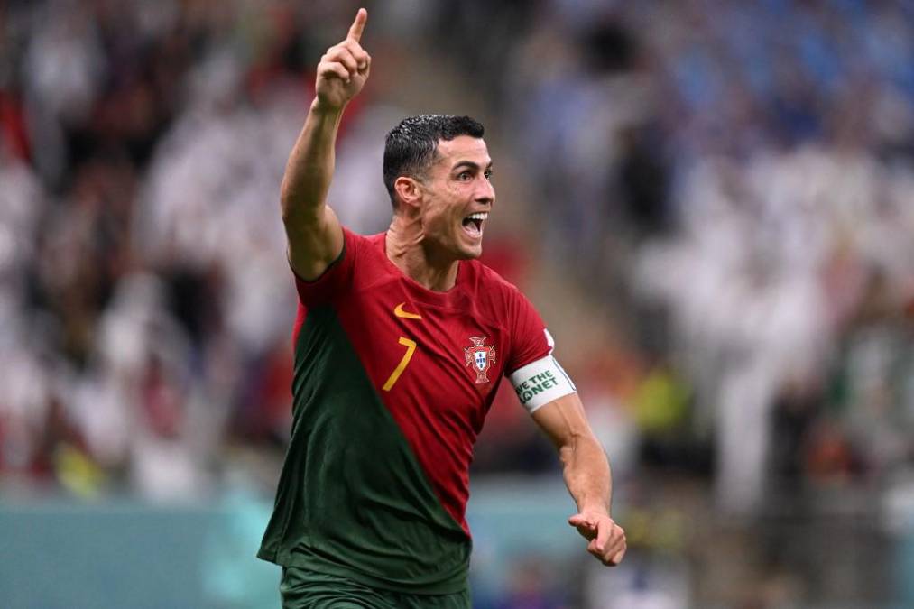 Cristiano Ronaldo celebrando el primer gol de Portugal que abrió el marcador ante Uruguay.