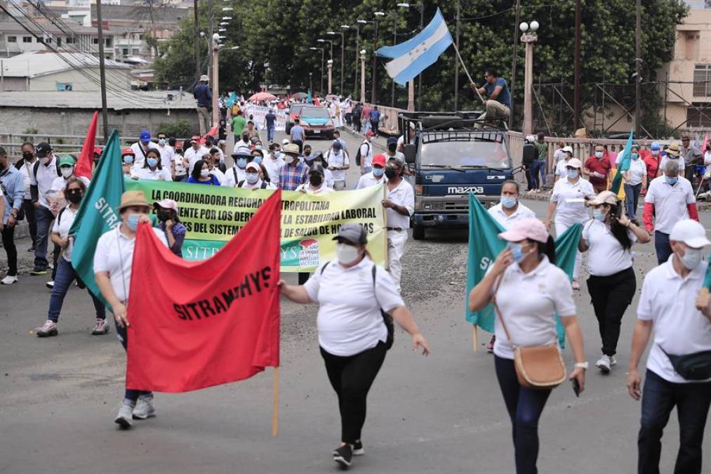 Hondureños se movilizan para conmemorar el Día del Trabajador