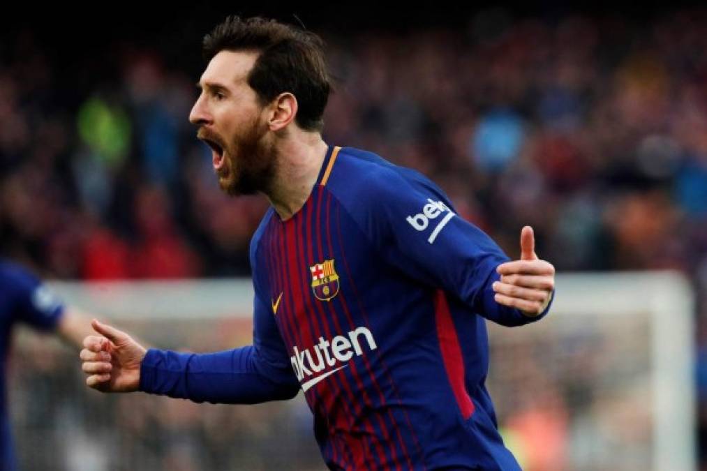 El delantero Lionel Messi anotó un golazo en la victoria de 1-0 ante Atlético y con ello lleva 24 anotaciones . Es el número 1.