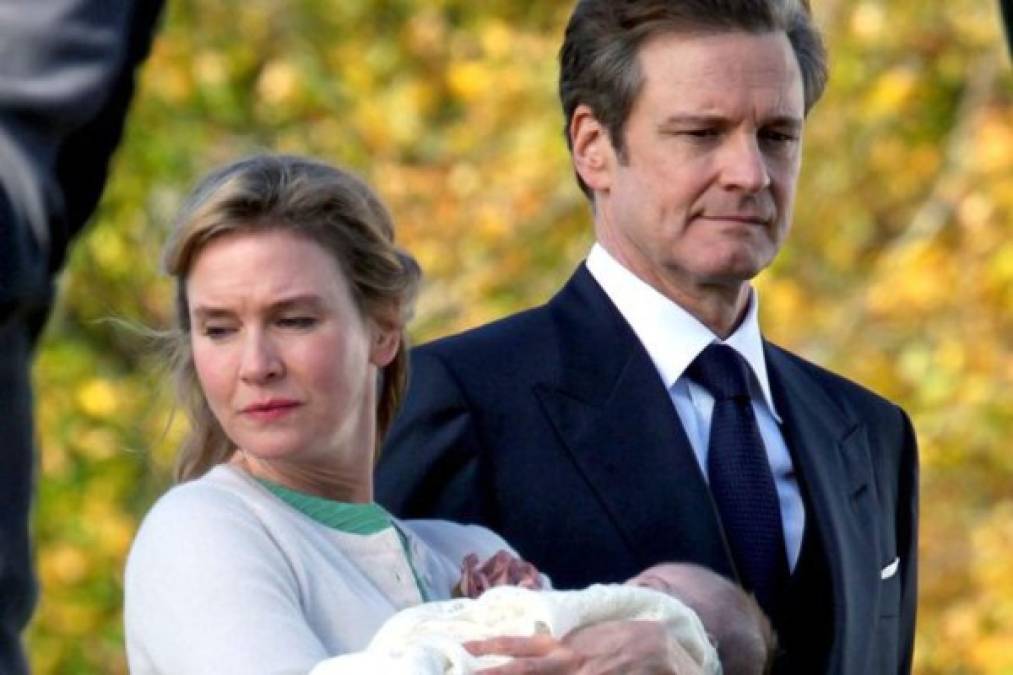 Bridget junto a Mark Darcy y el bebé. El estreno mundial de la comedia se tiene previsto para septiembre.