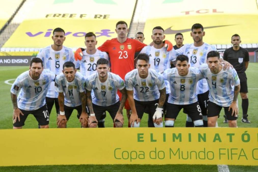 El 11 titular de Argentina que comenzó el partido contra Brasil.