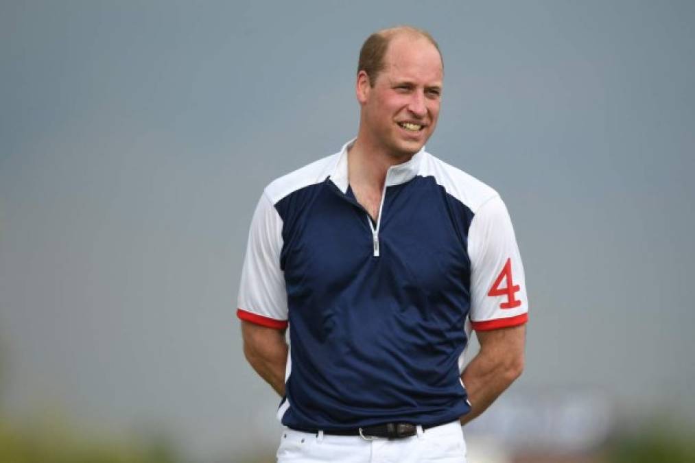 Britain's Prince William, Duke of Cambridge gestures after the Royal Charity Polo Cup 2021 match at the Guards Polo Club in Windsor, Berkshire on July 9, 2021. (Photo by DANIEL LEAL-OLIVAS / AFP)