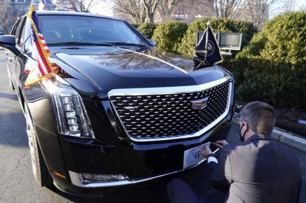 Las placas del vehículo fueron cambiadas por el número 46 el día de la juramentación de Biden.