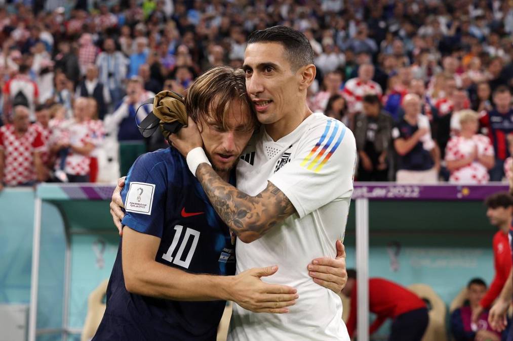 Ángel Di María llegó a consolidar a Luka Modric tras el pitazo final.