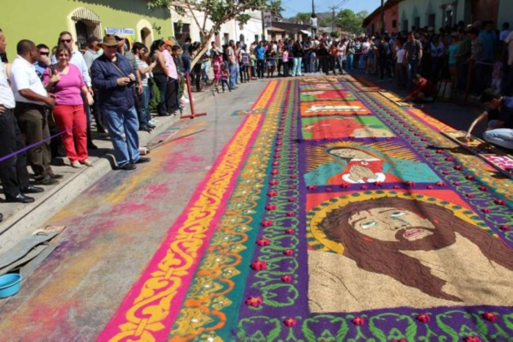 Alfombras de Comayagua, tradición de Semana Santa.