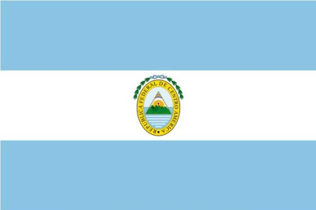 1824 - 1839 Bandera de la República Federal de Centroamérica.