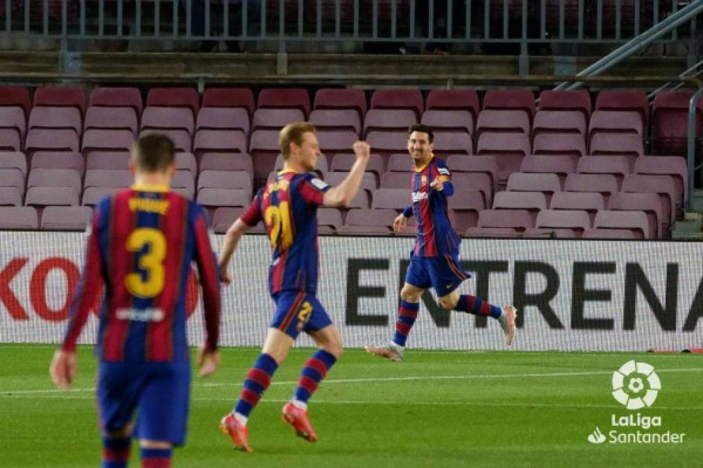 La alegría de Messi en su celebración.